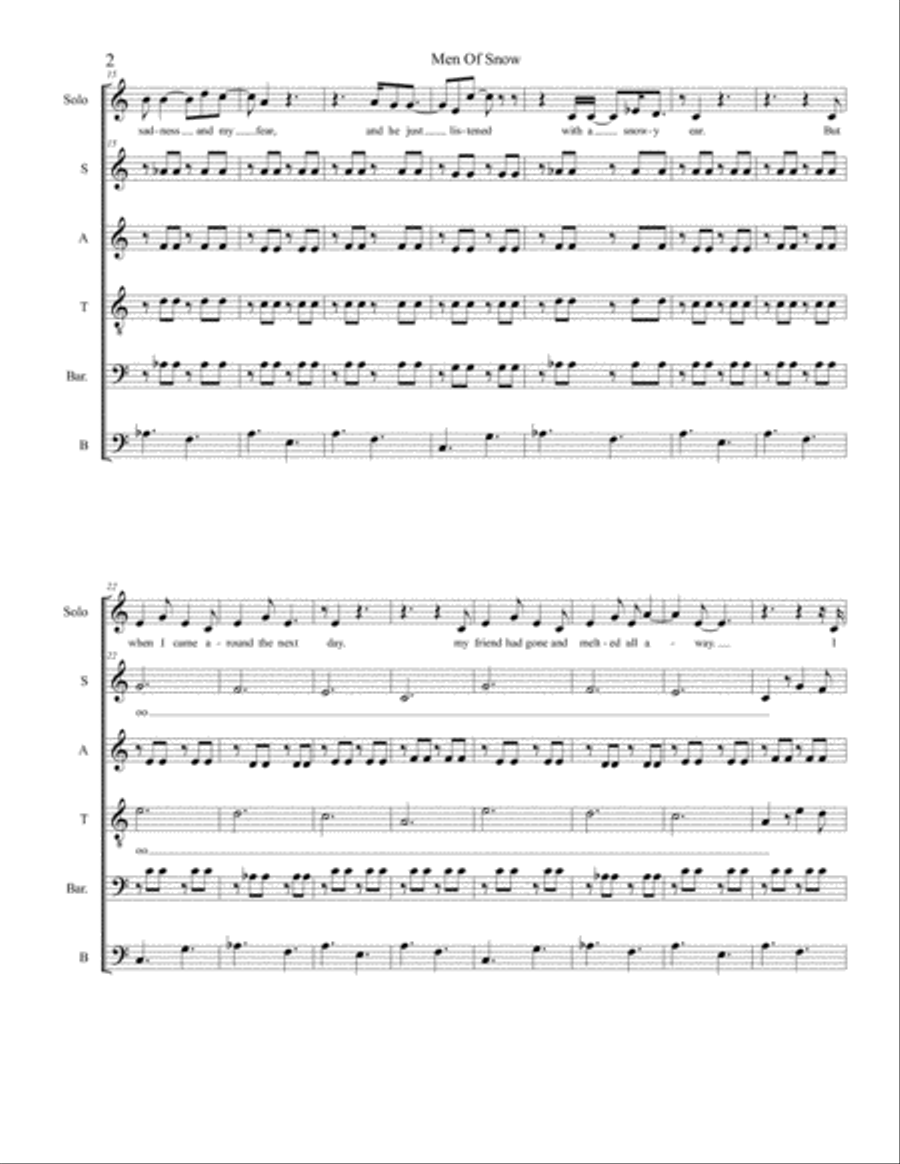 Men Of Snow Men Of Snow 4-Part scores gallery preview page 2