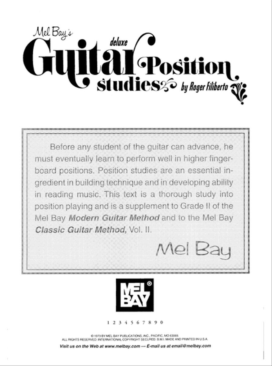 Deluxe Guitar Position Studies Classical Guitar scores gallery preview page 7