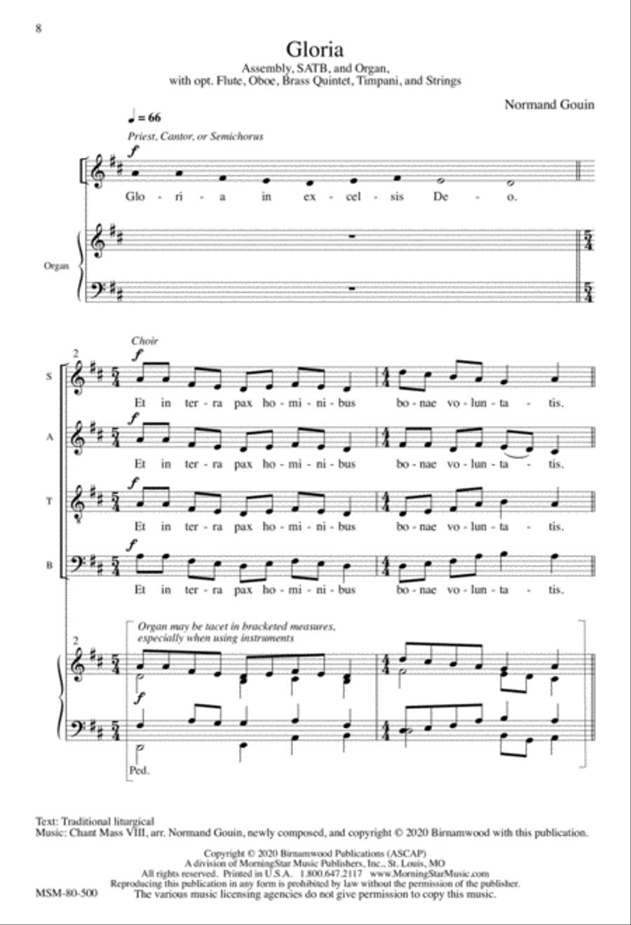 Mass of the Transfiguration 4-Part scores gallery preview page 6