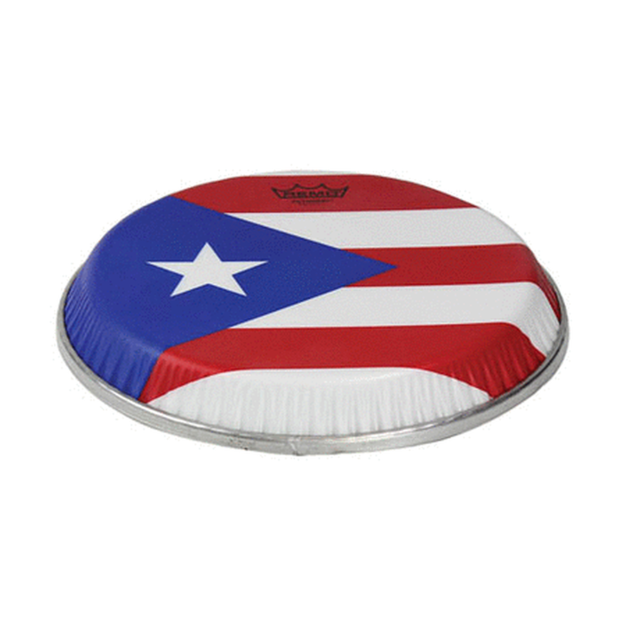 Conga Drumhead, Symmetry, 11.06“ D1, Skyndeep, ”puerto Rican Flag“ Graphic