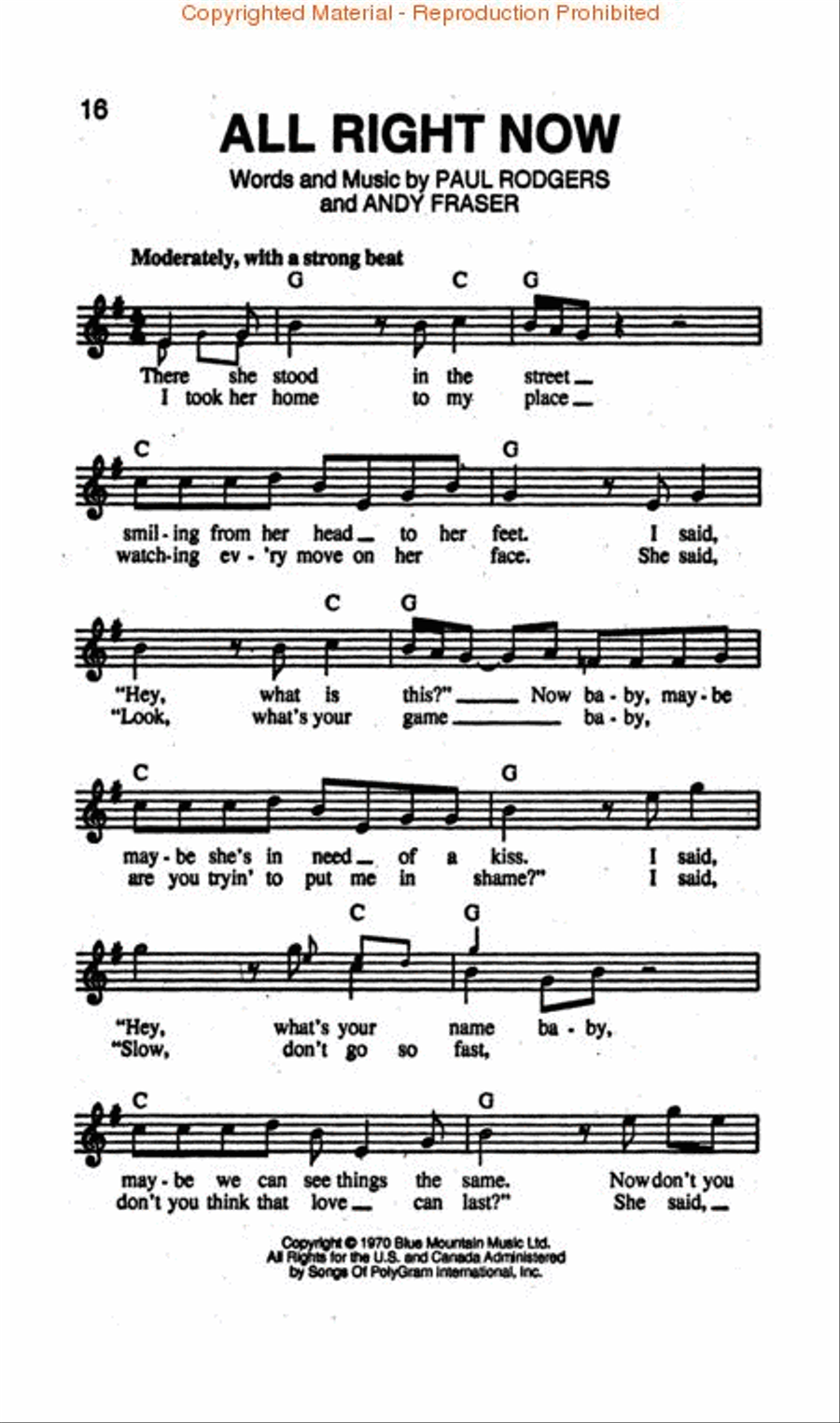 Classic Rock C Instrument scores gallery preview page 3