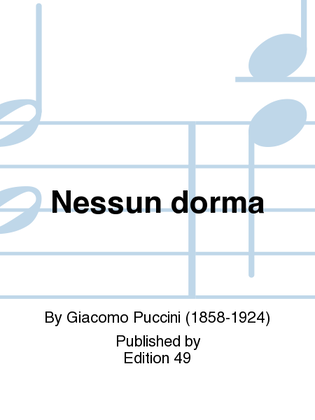 Book cover for Nessun dorma