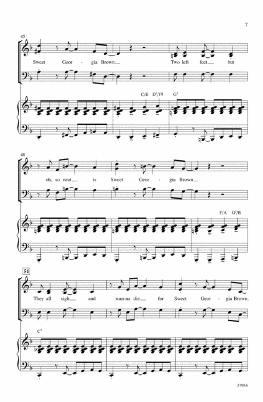 Sweet Georgia Brown Choir scores gallery preview page 6