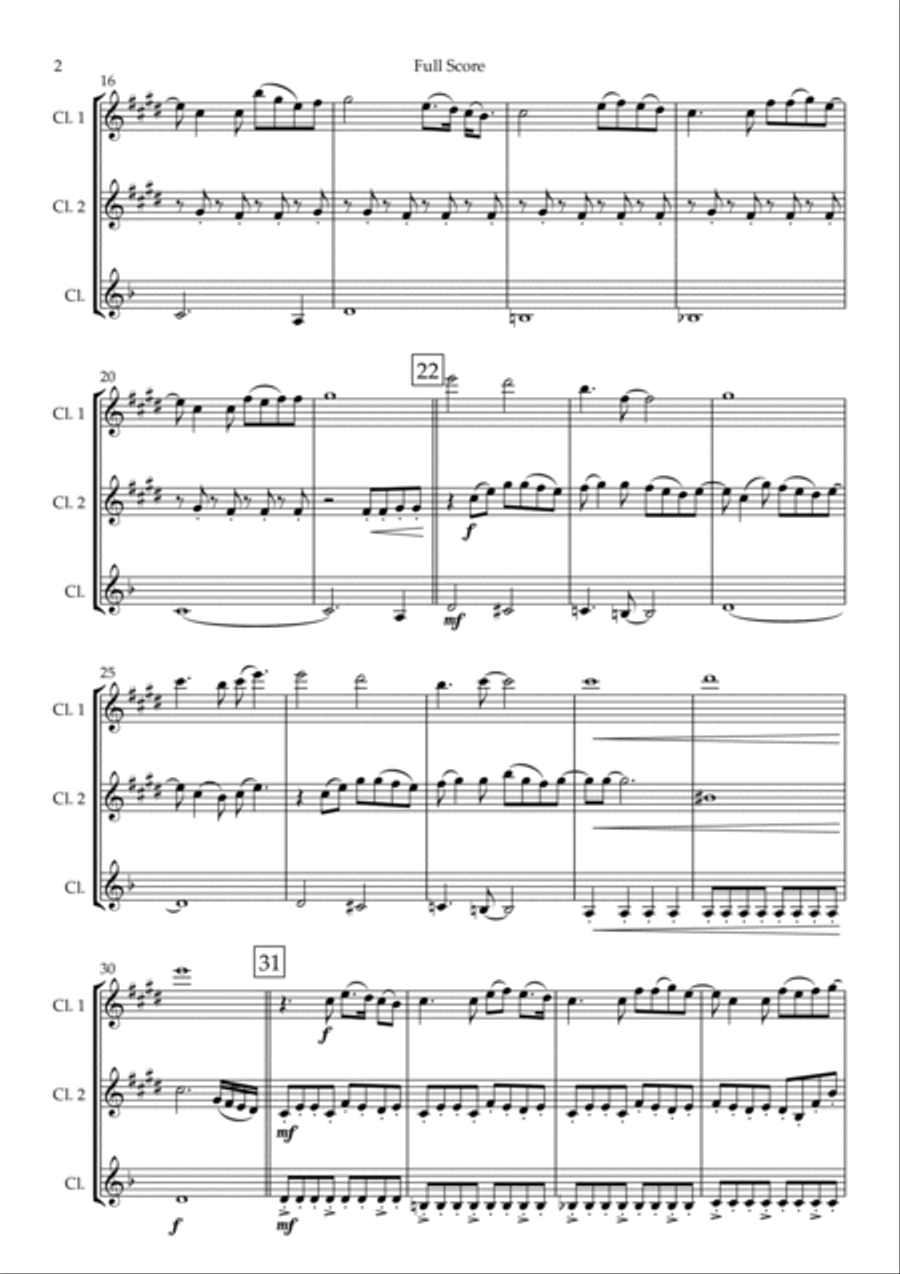 Toss A Coin To Your Witcher Clarinet Trio scores gallery preview page 2