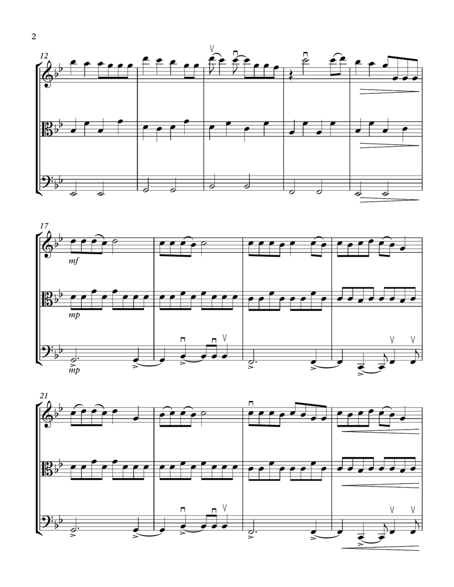 Old Town Road (remix) String Trio scores gallery preview page 2