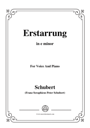 Book cover for Schubert-Erstarrung,from 'Winterreise',Op.89(D.911) No.4,in e minor,for Voice&Piano