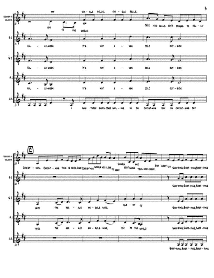 The Christmas Can-Can (as performed by Straight No Chaser) - SSAA SSAA scores gallery preview page 4
