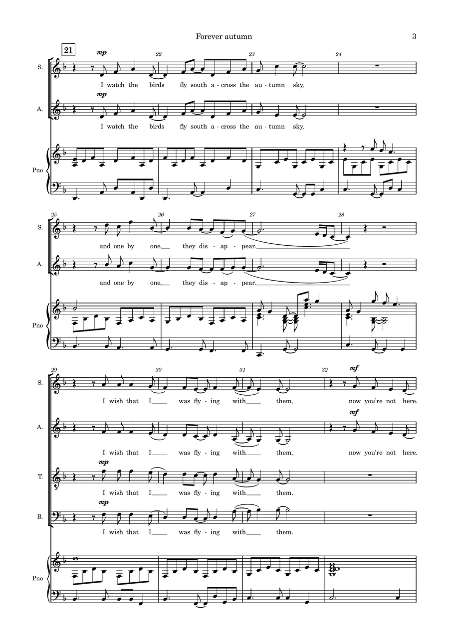 Forever Autumn 4-Part scores gallery preview page 3