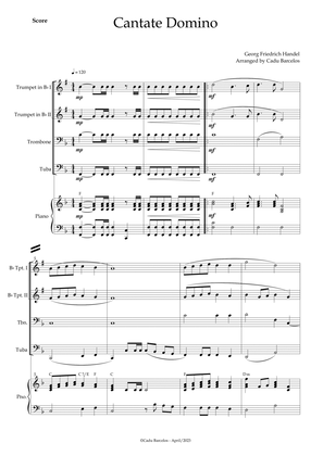 Cantate Domino - Handel (Brass Quartet) Piano and chords