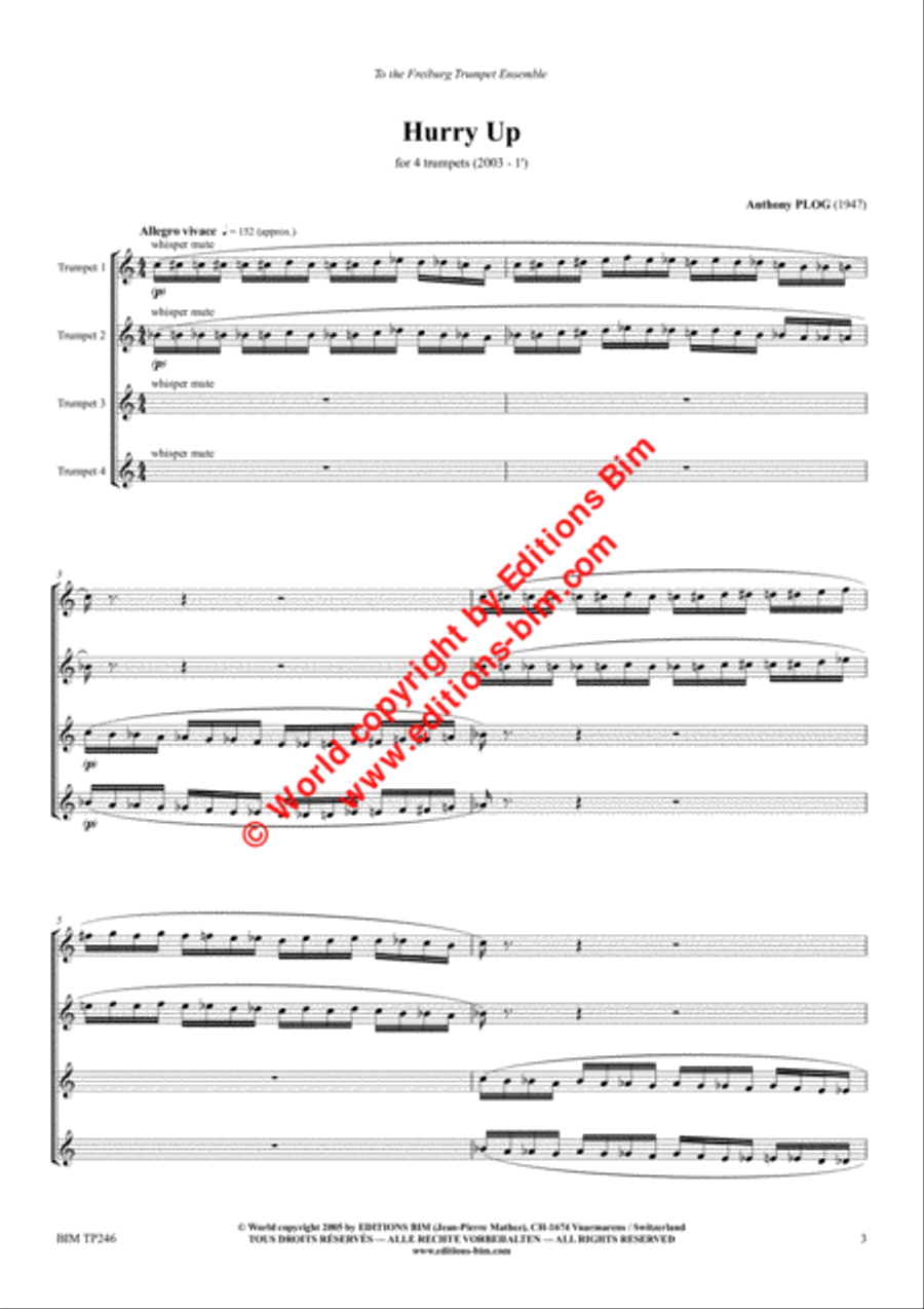 Hurry Up Trumpet scores gallery preview page 2