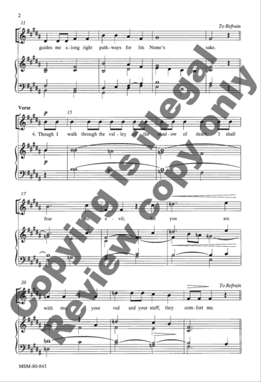 The Lord Is My Shepherd The Lord Is My Shepherd Unison Choir scores gallery preview page 3