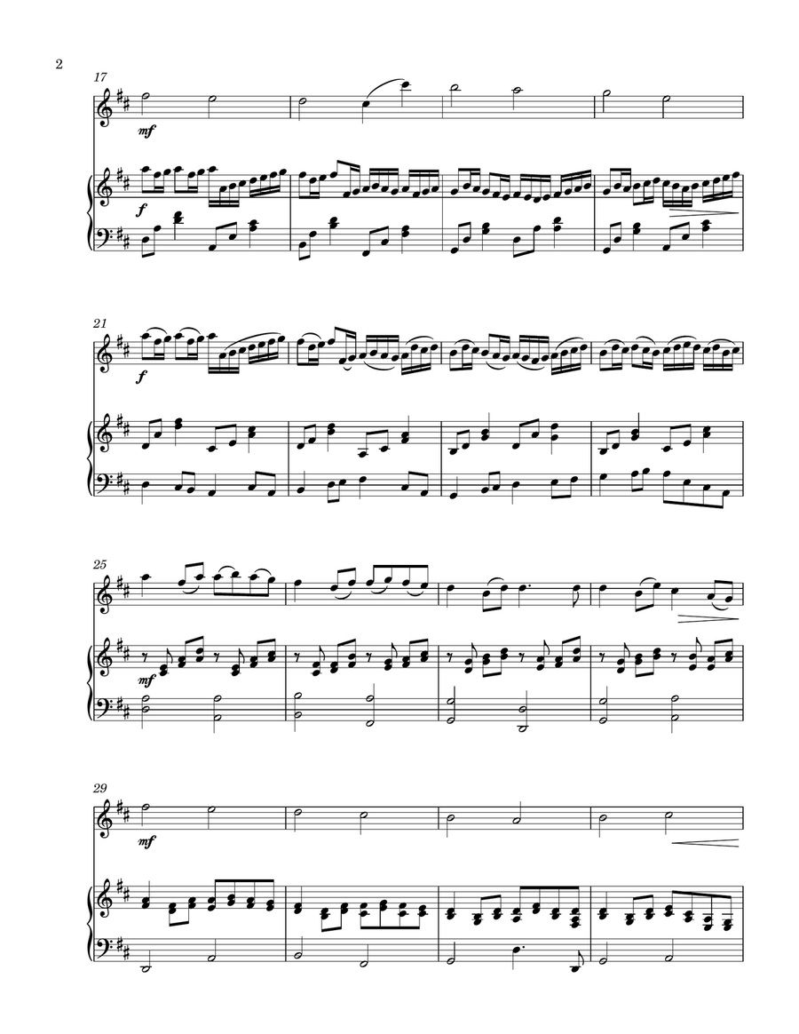 Pachelbel`s Canon In D Violin and Piano Violin Solo scores gallery preview page 3