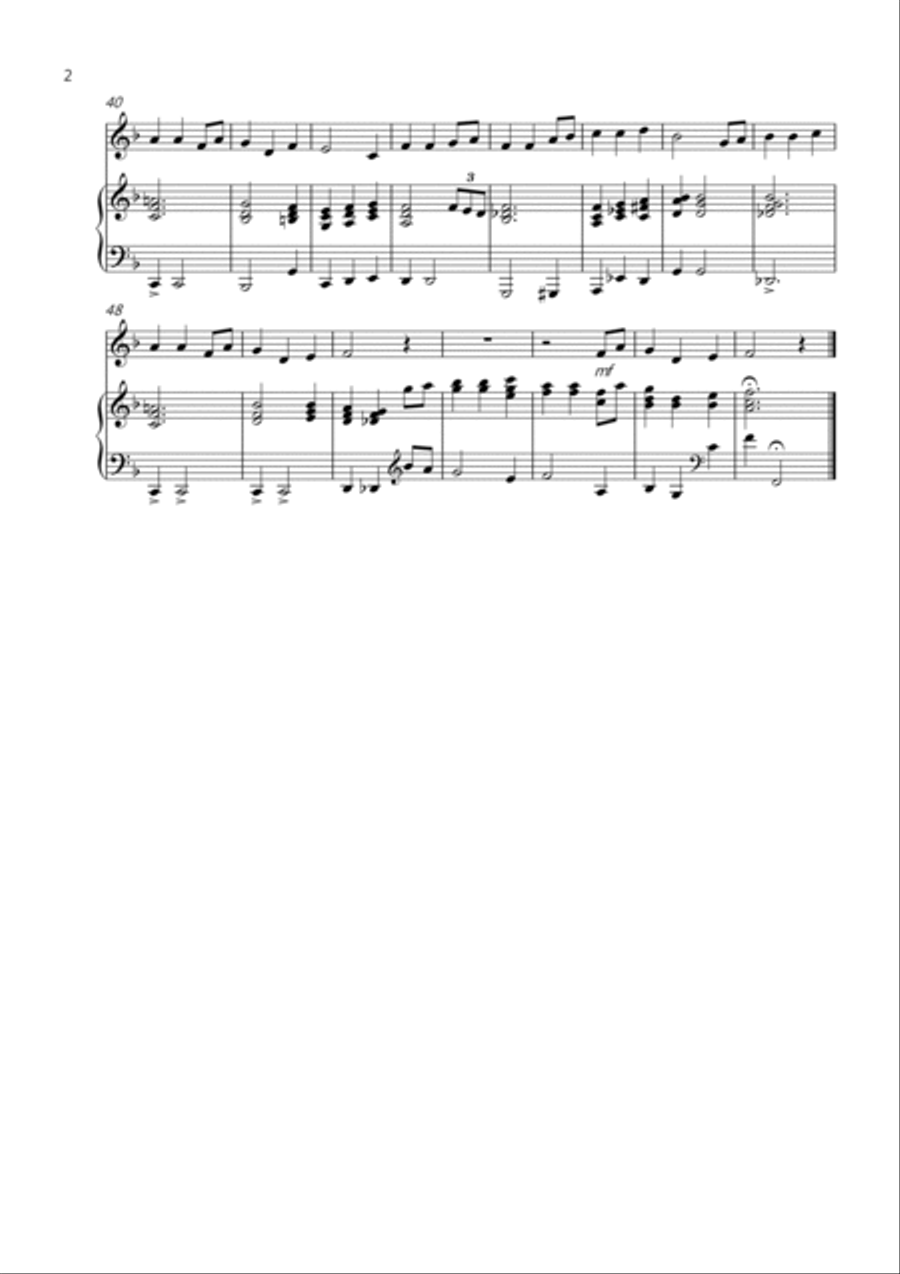 Away in a Manger (Gospel Style!) for Alto Saxophone and Piano Alto Saxophone scores gallery preview page 2