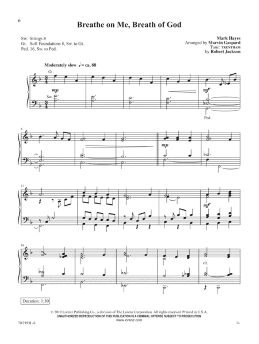 Mark Hayes: Miniatures for Organ Organ Solo scores gallery preview page 4