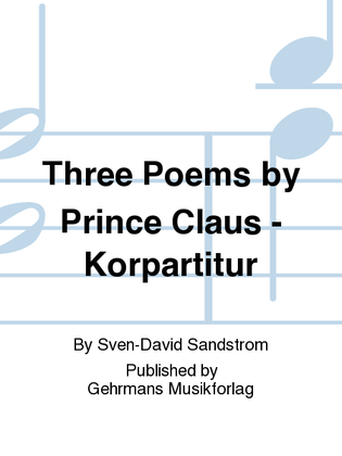 Three Poems by Prince Claus - Korpartitur