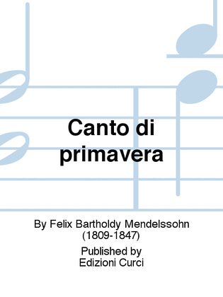Book cover for Canto di primavera