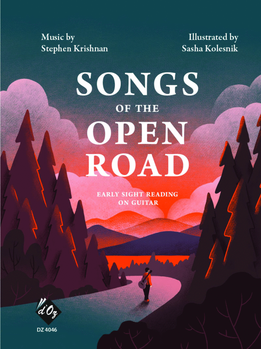 Songs of the Open Road: Early sight reading Classical Guitar scores gallery preview page 1