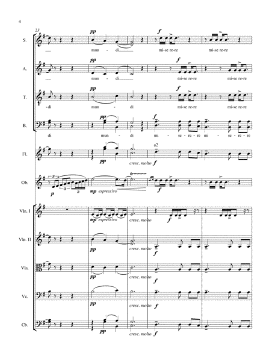 Agnus Dei Agnus Dei 4-Part scores gallery preview page 4