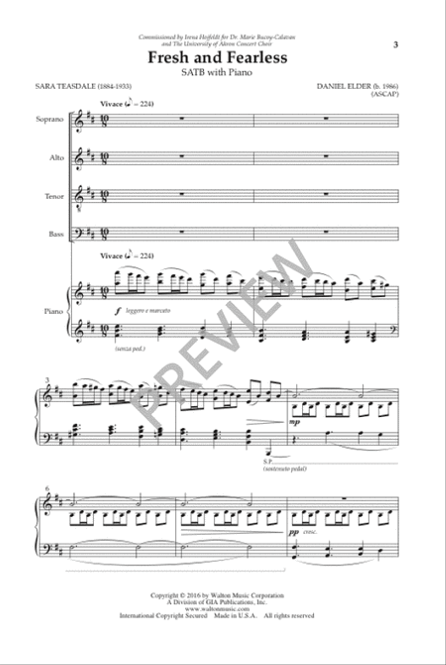 Fresh and Fearless 4-Part scores gallery preview page 4