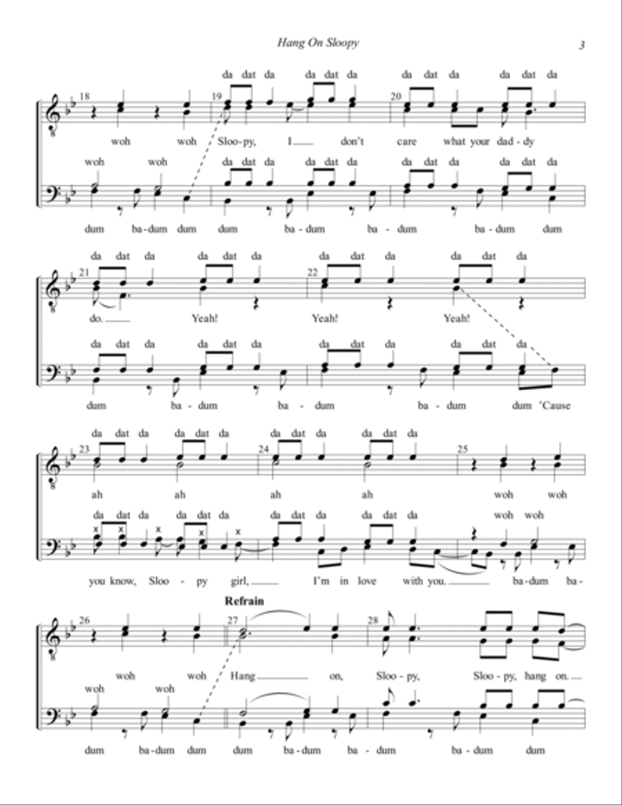 Hang On Sloopy Hang On Sloopy TTBB scores gallery preview page 3