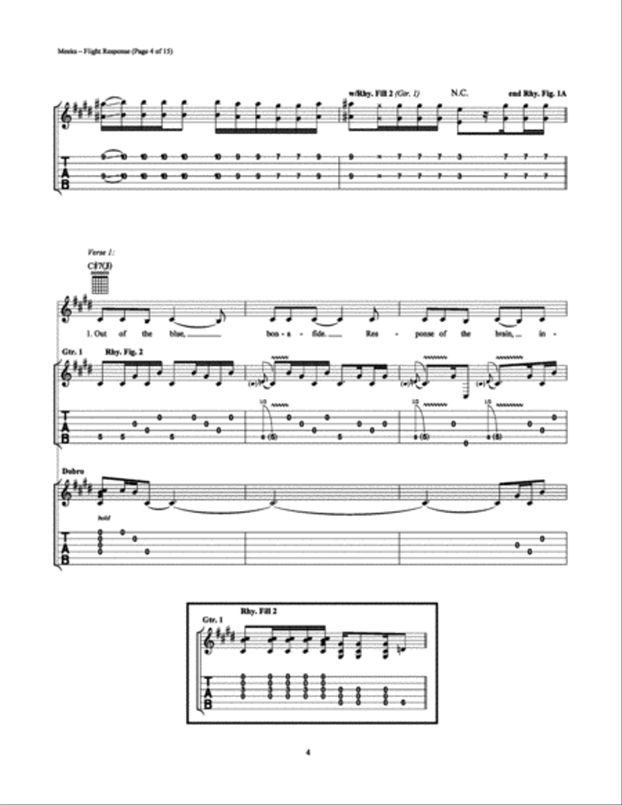 Flight Response Electric Guitar scores gallery preview page 4
