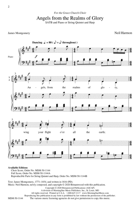 Angels from the Realms of Glory (Downloadable Choral Score)