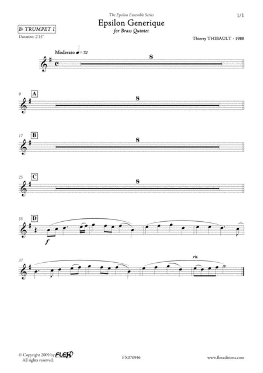Epsilon generique Brass Quintet scores gallery preview page 5