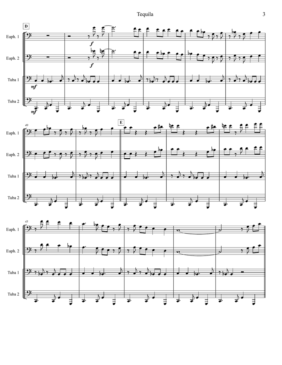 Tequila Brass Ensemble scores gallery preview page 3