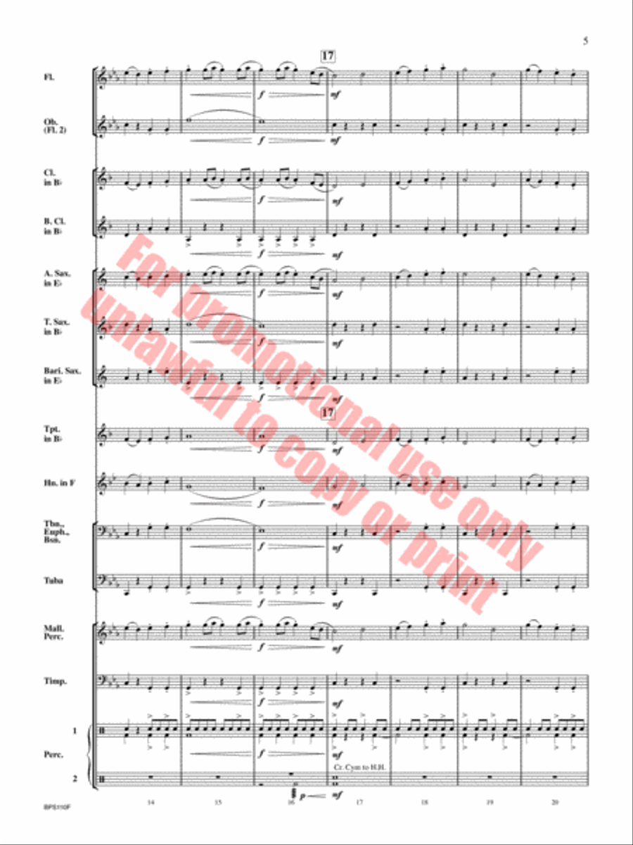 Belligerence Concert Band scores gallery preview page 6