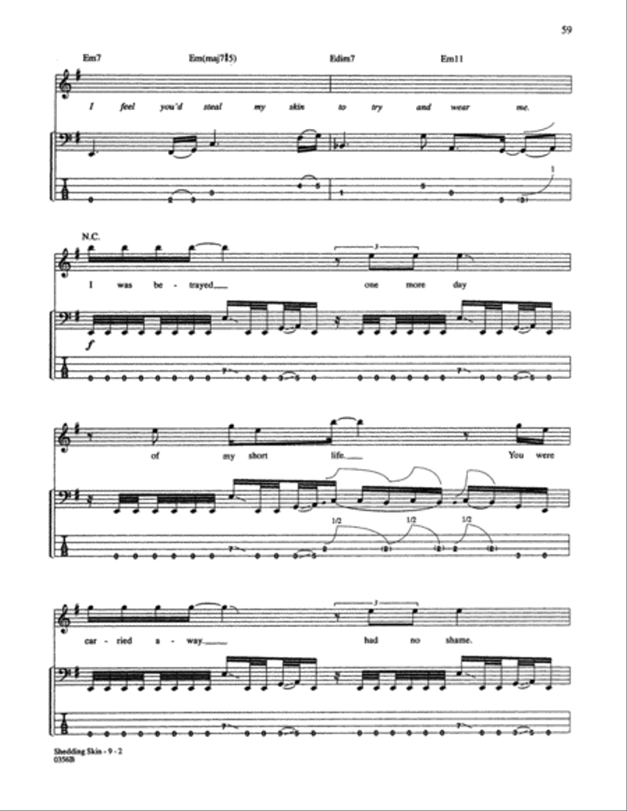 Shedding Skin Guitar Tablature scores gallery preview page 2