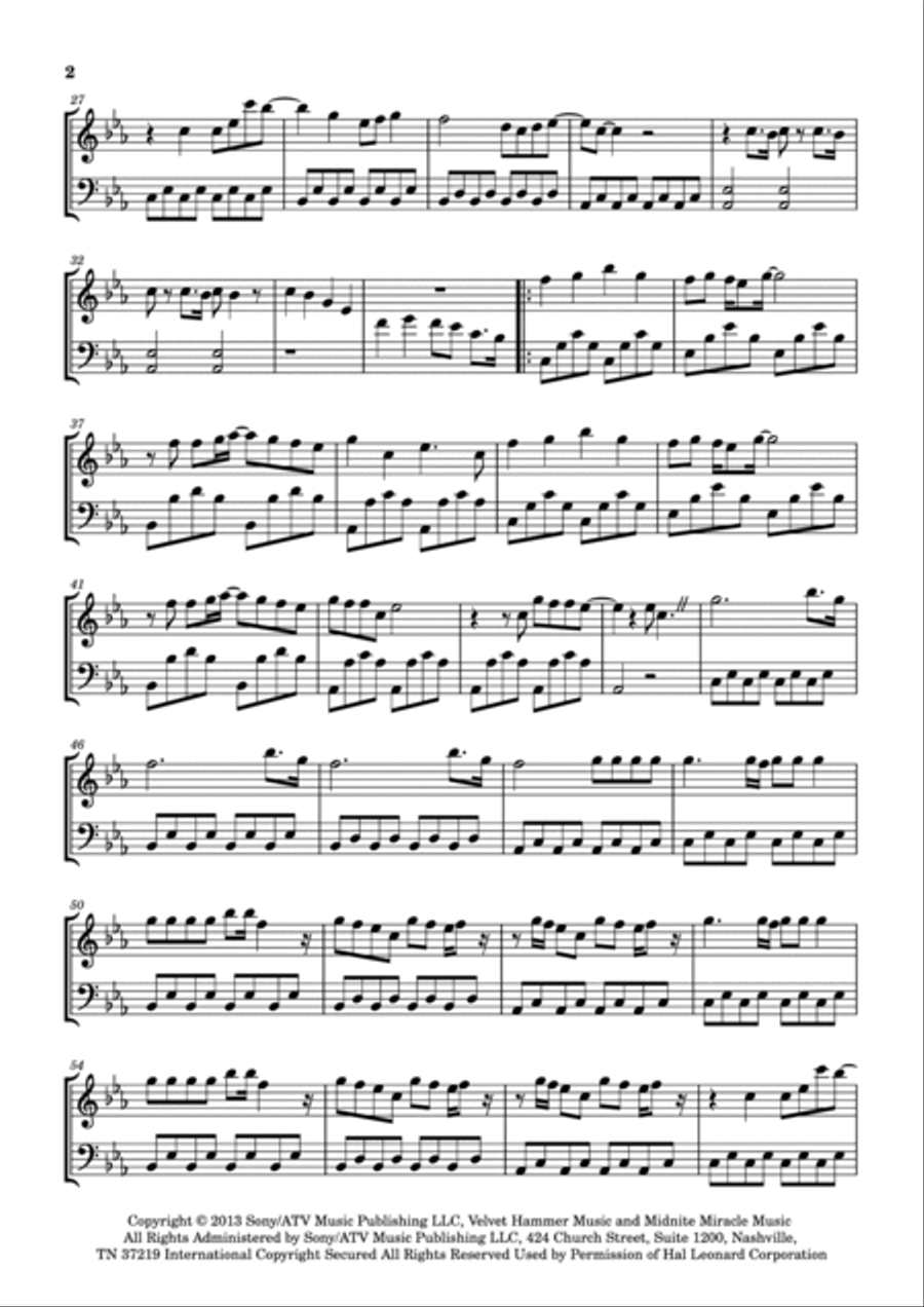 Counting Stars String Duet scores gallery preview page 2