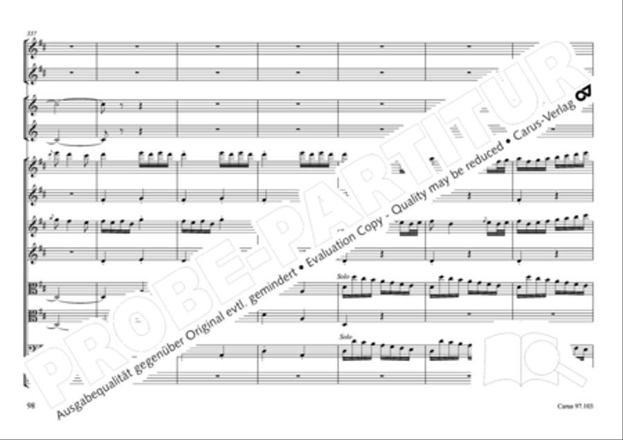 Concertone in D major Horn scores gallery preview page 99