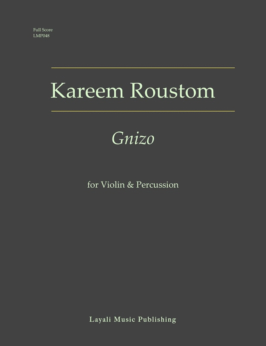 Gnizo (Full Score) Gnizo (Full Score) Violin scores gallery preview page 1