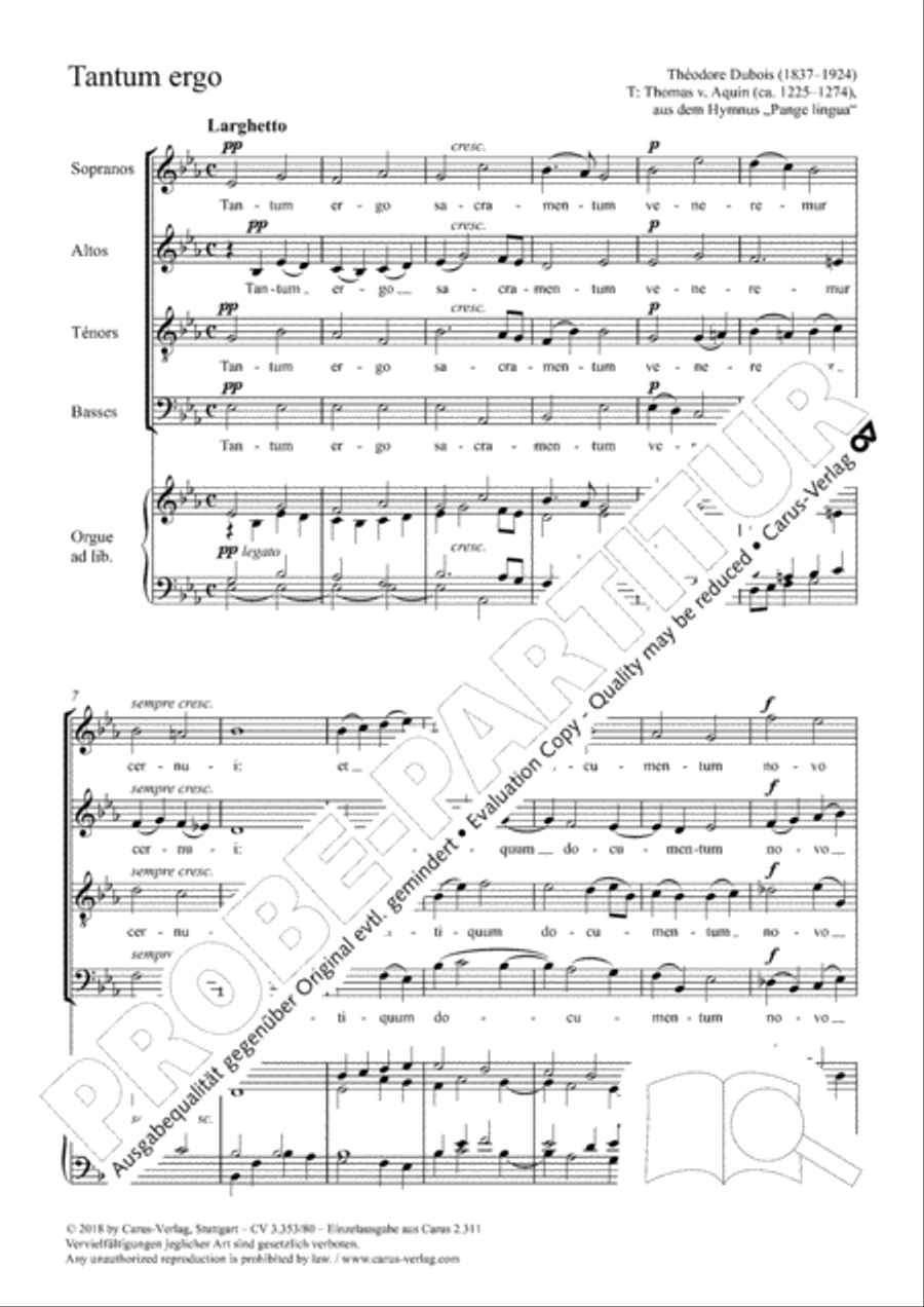 Tantum ergo 4-Part scores gallery preview page 2