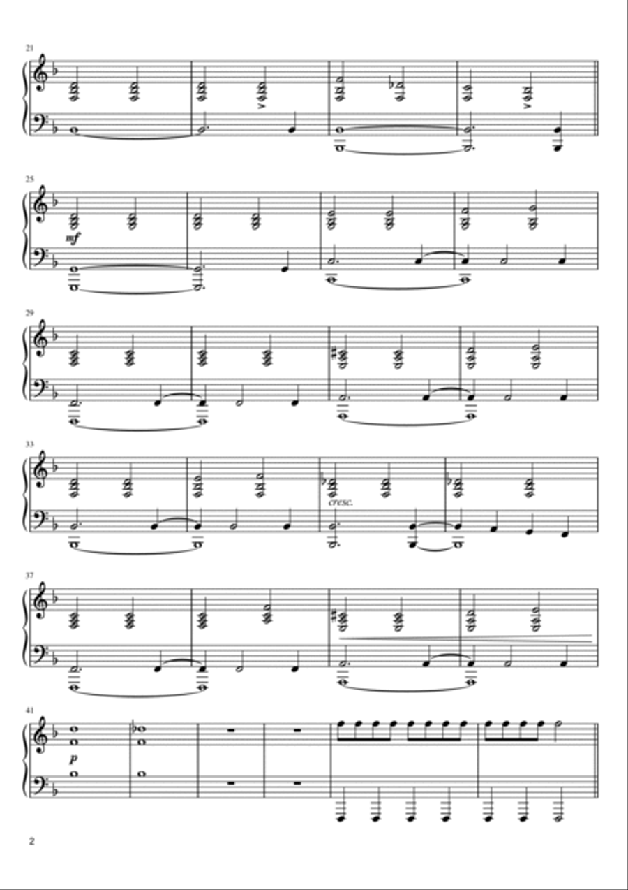 Vampire Piano Solo scores gallery preview page 2