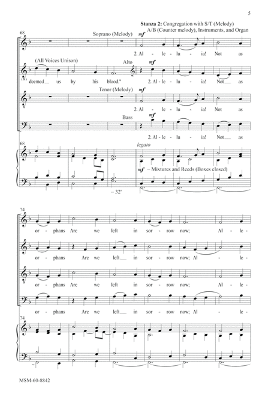 Alleluia! Sing to Jesus Alleluia! Sing to Jesus 4-Part scores gallery preview page 5