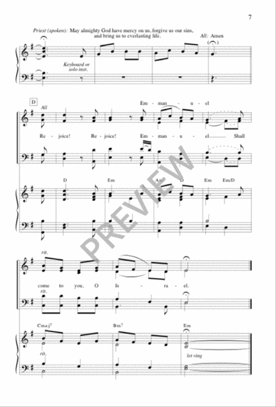O Come, O Come, Emmanuel 4-Part scores gallery preview page 7