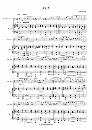 Murray - Aria - Tenor Saxaphone & Piano