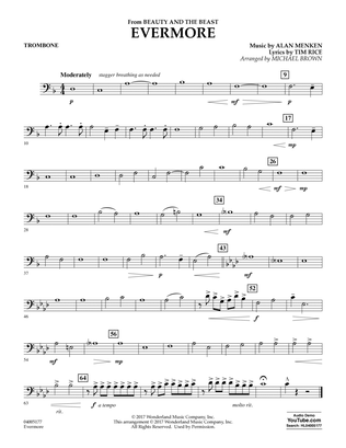 Book cover for Evermore (from Beauty and the Beast) (arr. Michael Brown) - Trombone