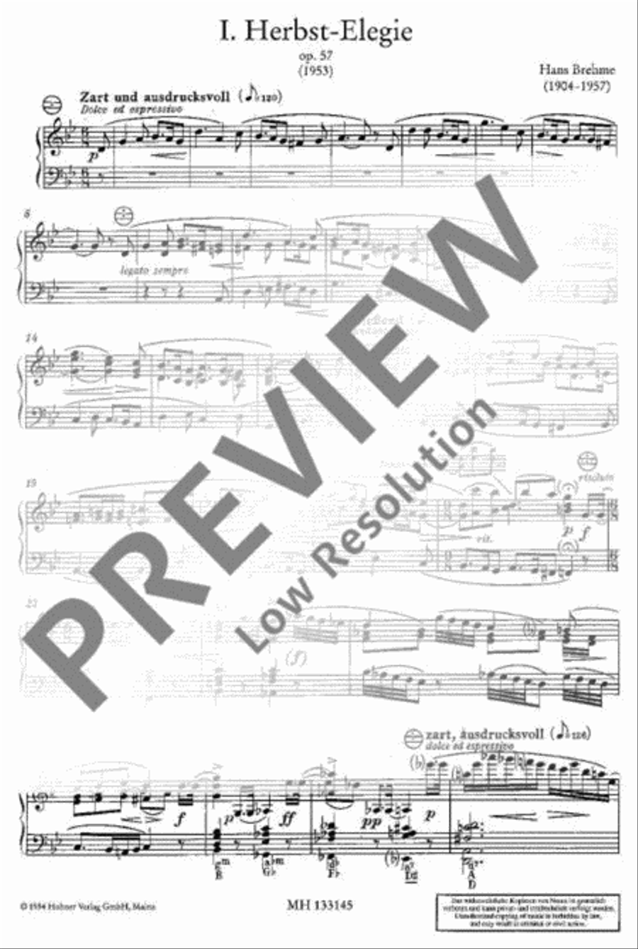 Herbst-Elegie und Capriccio Accordion scores gallery preview page 3
