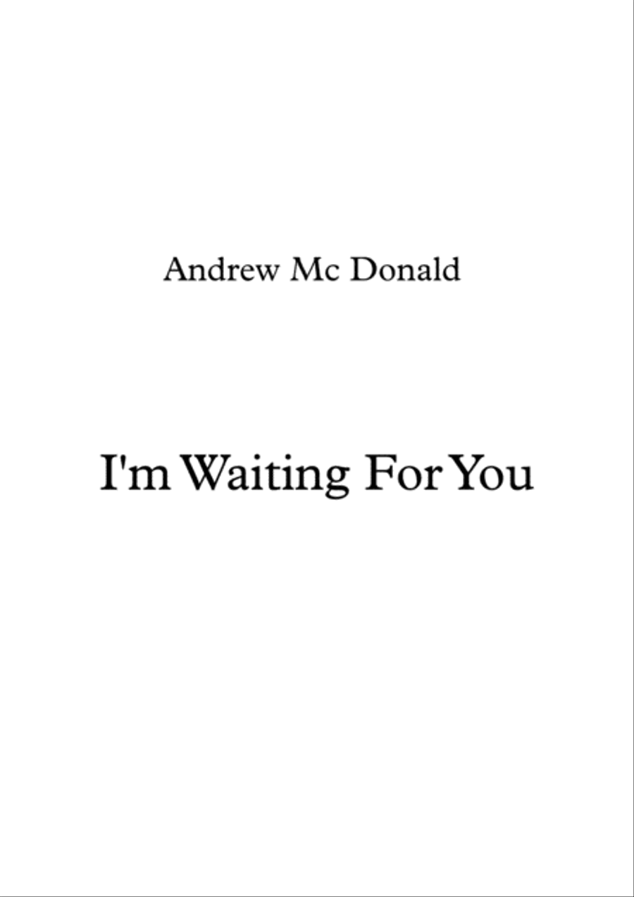 I'm Waiting For You I'm Waiting For You Voice scores gallery preview page 1
