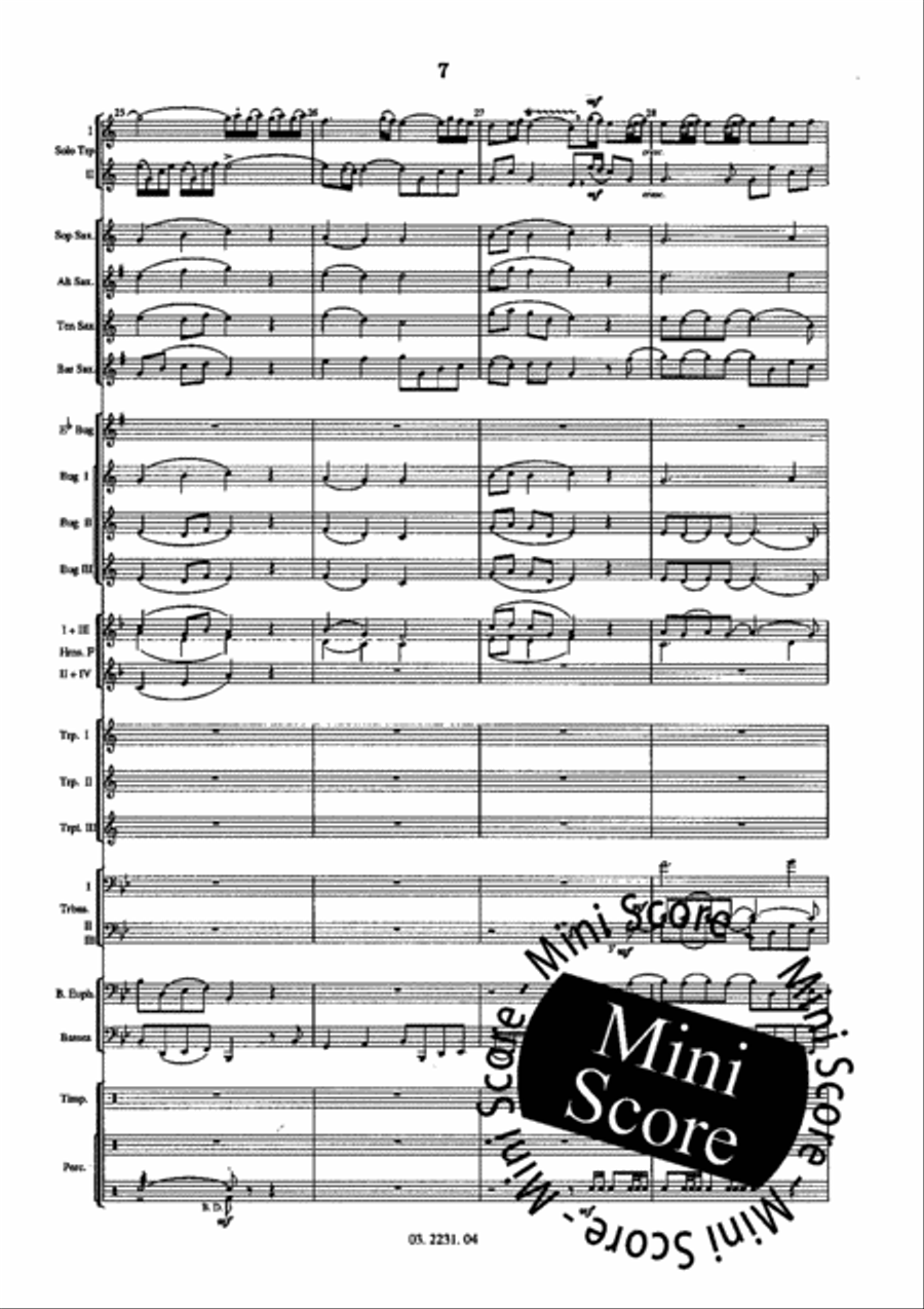 Trumpet Tune Fanfare Band scores gallery preview page 13