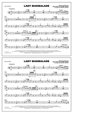 Lady Marmalade (from Moulin Rouge) (arr. Michael Brown) - Quad Toms
