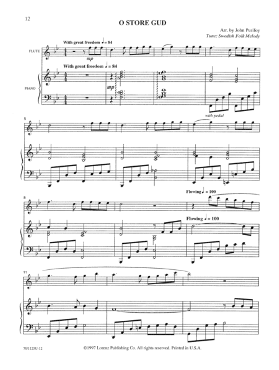 Contemporary Hymn Settings for Flute and Piano Flute Solo scores gallery preview page 8