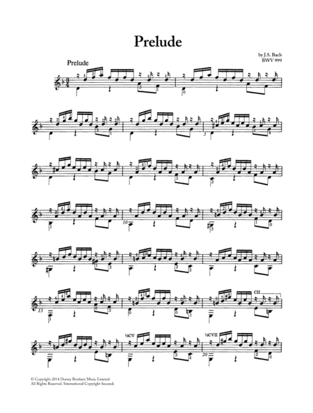 Prelude BWV 999