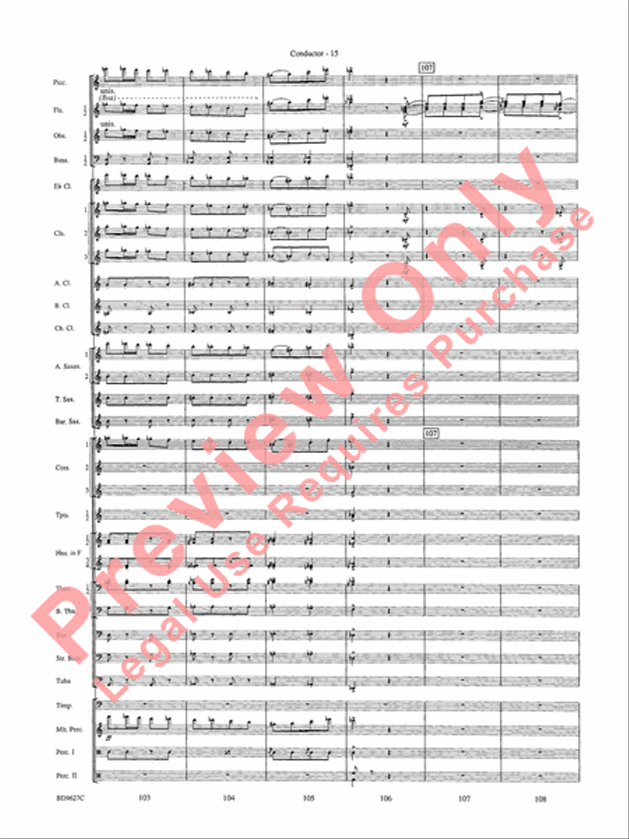 Variations on a Theme of Robert Schumann Concert Band scores gallery preview page 18