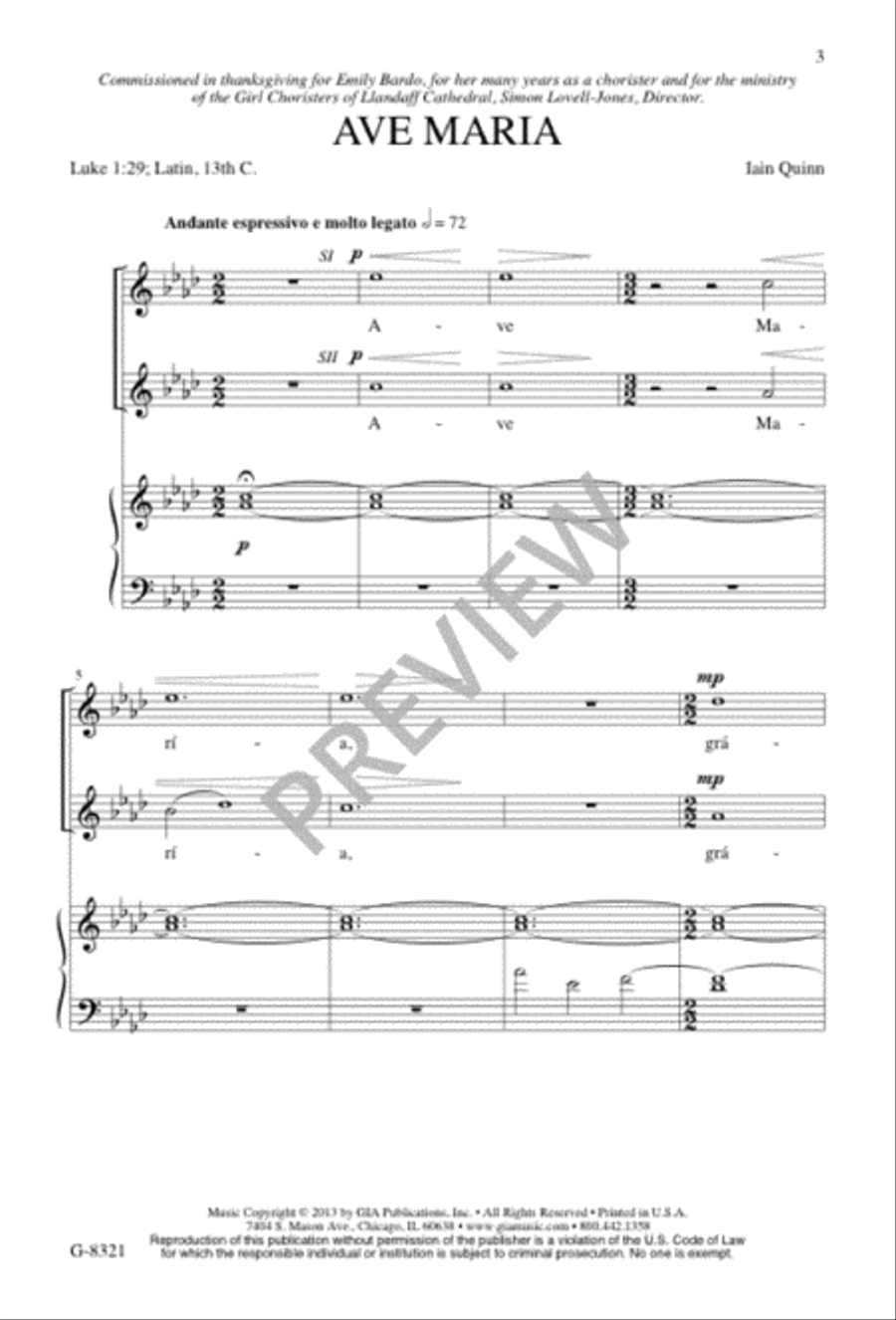 Ave Maria Choir scores gallery preview page 3
