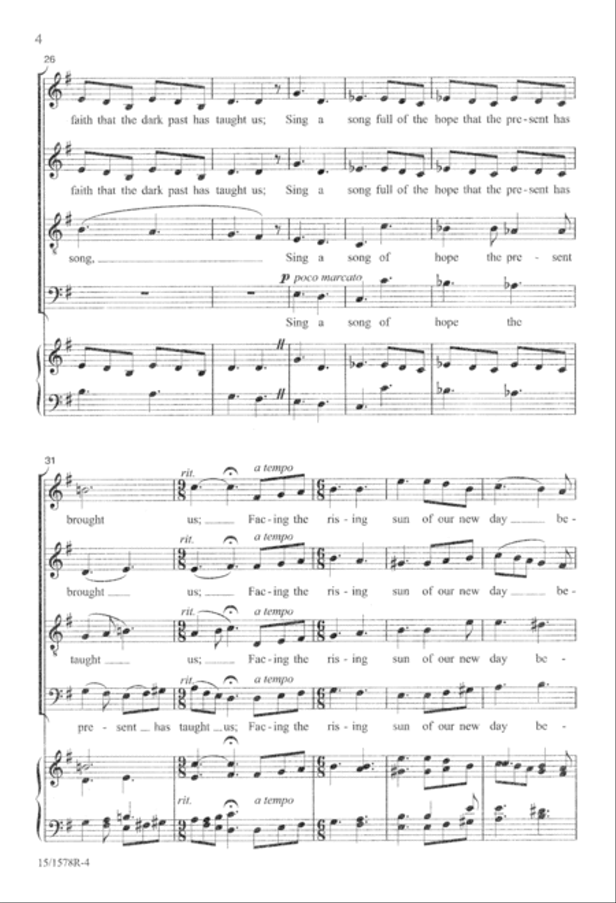 Lift Ev'ry Voice and Sing Divisi scores gallery preview page 4
