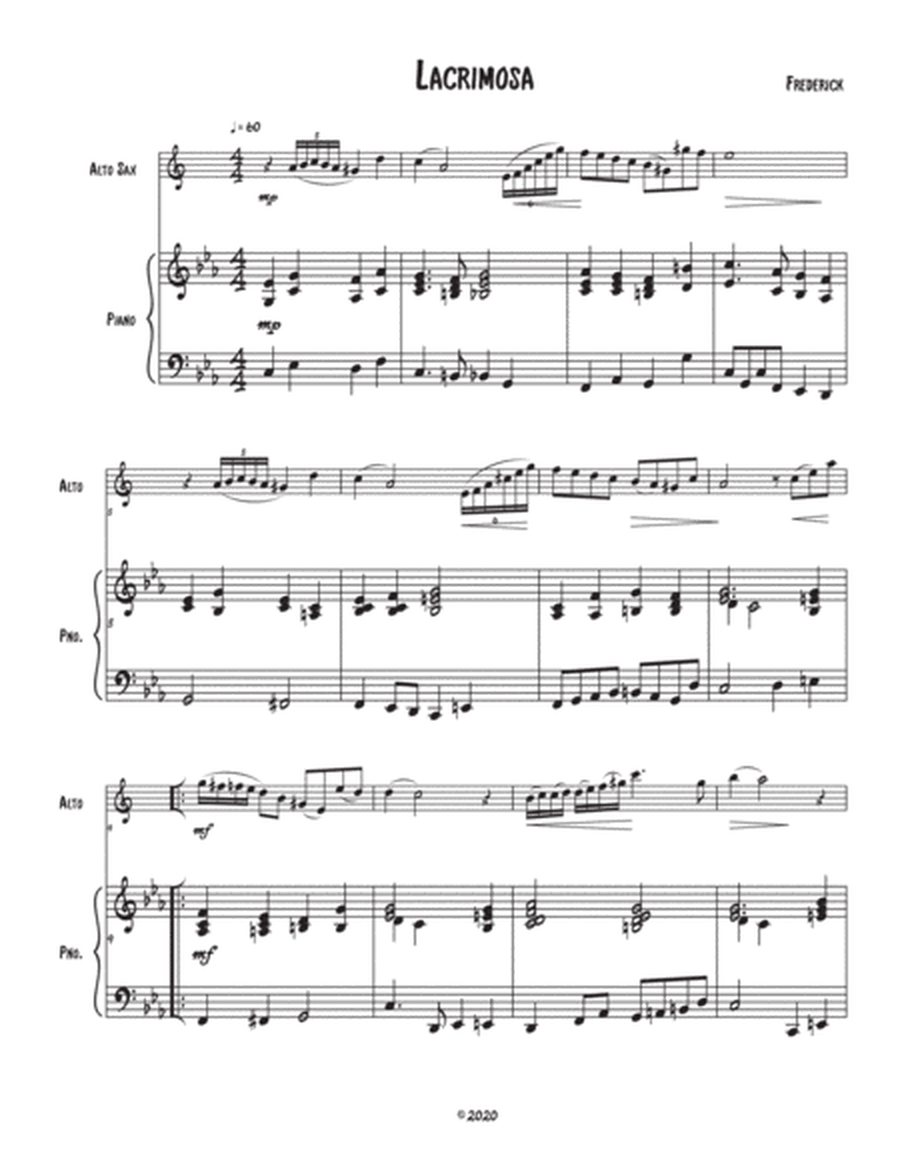Lacrimosa (Alto Sax solo with piano accompaniment) image number null