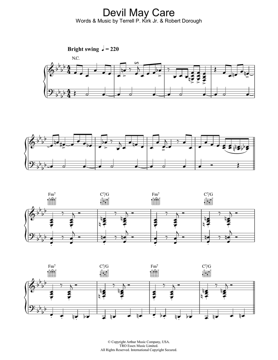 Devil May Care Guitar scores gallery preview page 1